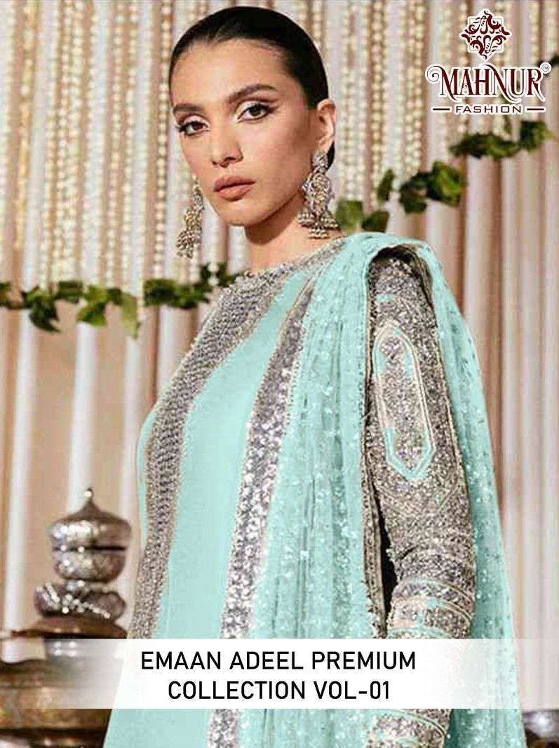mahnur emaan adeel premium collection vol 1 series 1001 Heavy georgette suit