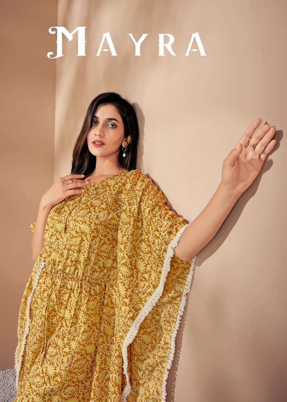 mayra designer heavy cotton batika print kaftan 