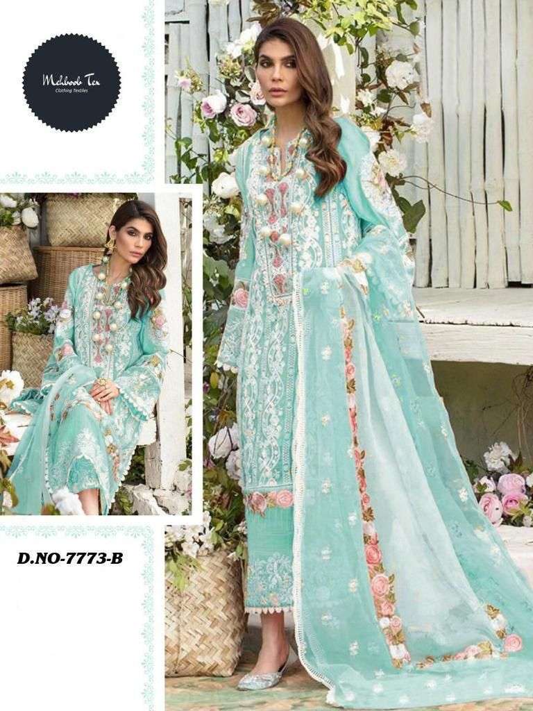 mehboob tex crimson 7773 A-D designer cambric cotton suit 