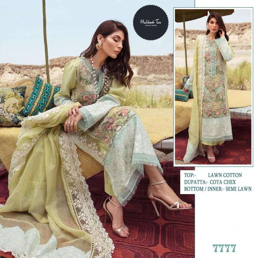 mehboob tex crimson designer cotton self embroidered suit 