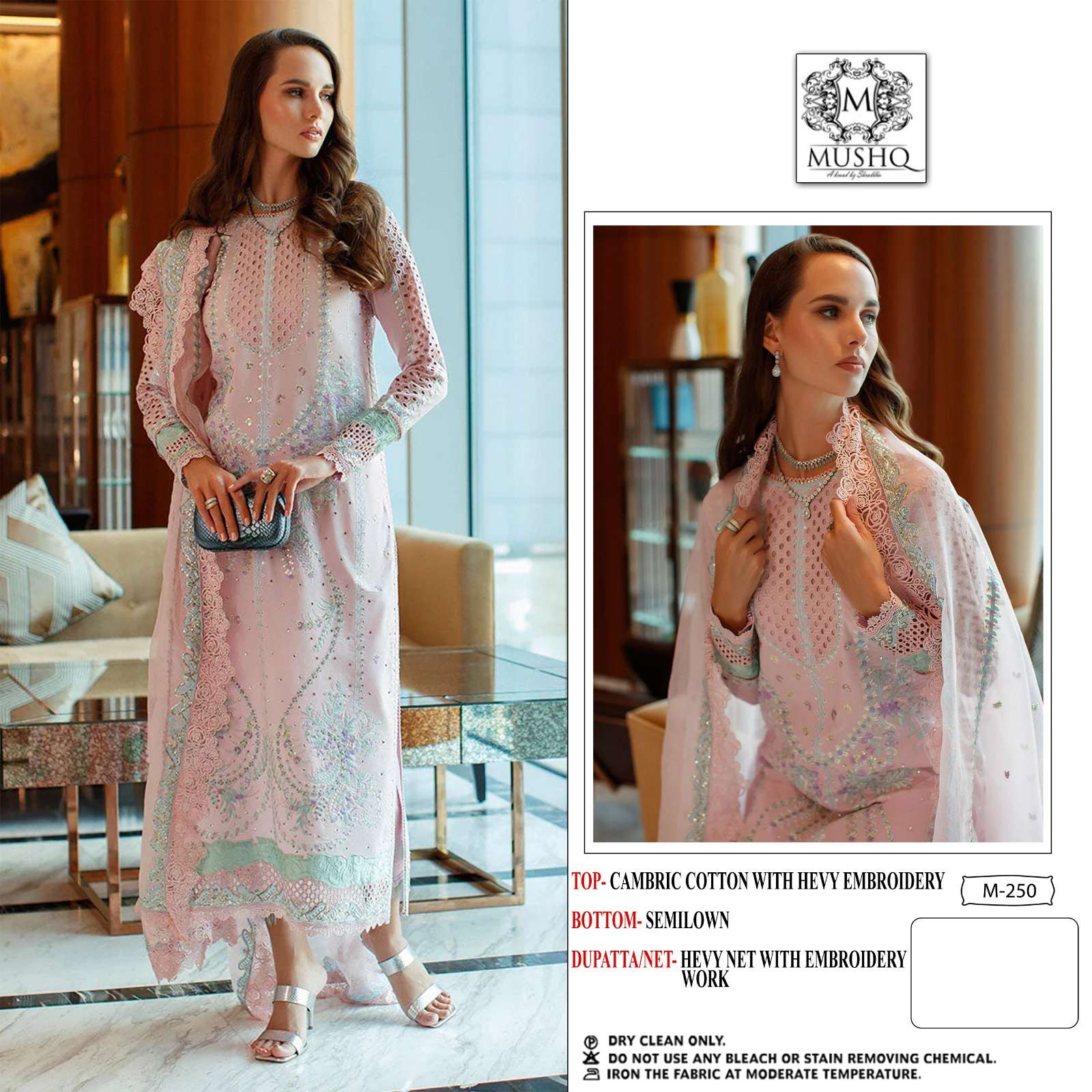 mushq M-250 designer pure cotton suit 