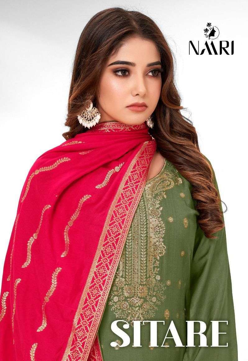 naari sitare series 7801-7804 Pure muslin jacard siroski suit