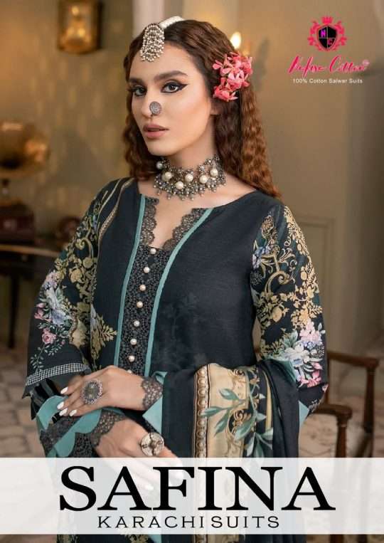 Nafisa Safina Karachi Style series 1001-1006 Pure Soft Cotton suit