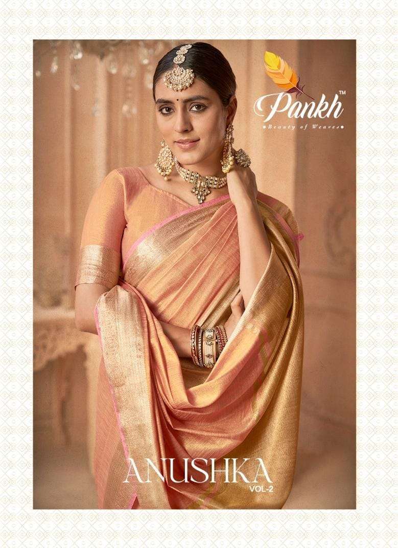 pankh anushka vol 2 series 6101-6111 Linen tissue Silk Saree
