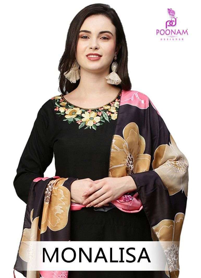 poonam monalisa series 1001-1005 cotton blend suit 