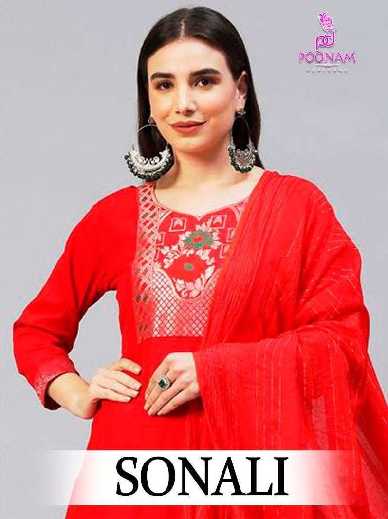poonam sonali series 1001-1005 Cotton blend suit