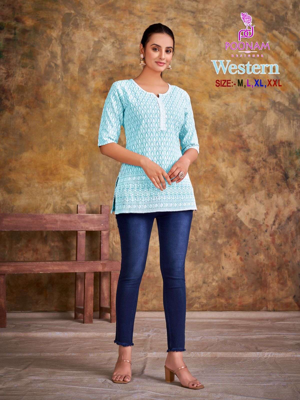 poonam western series 1001-1004 Heavy Quality Rayon kurta