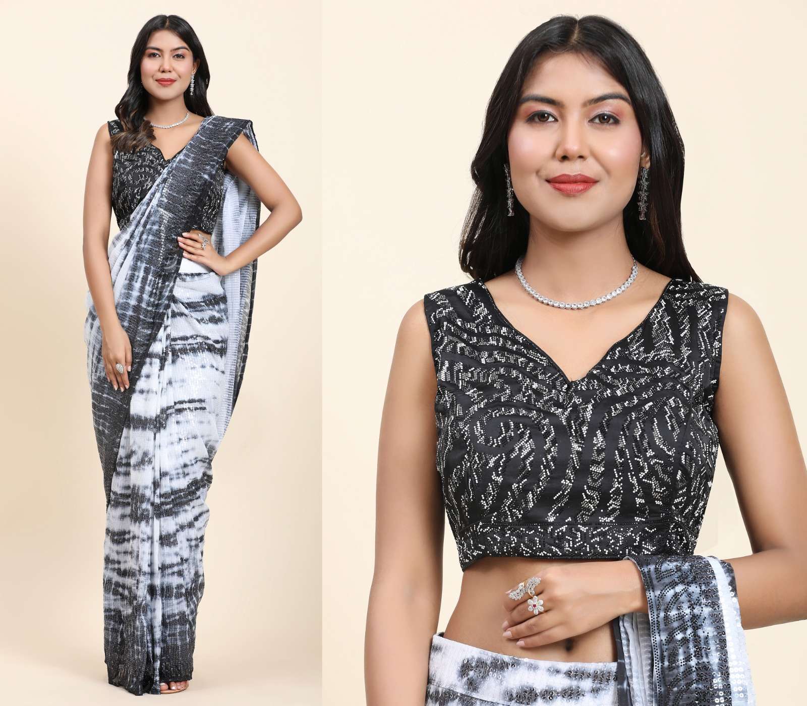 pr 237 ready to wear fantastic sequin party wear sarees