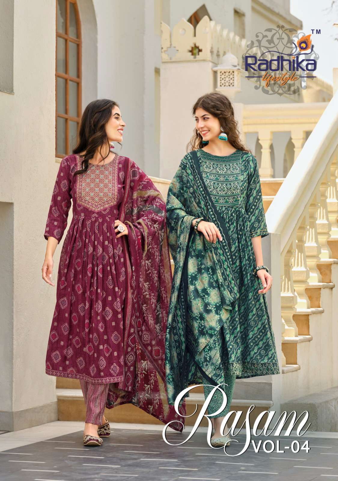 radhika lifestyle rasam vol 4 series 4001-4008 pure modal muslin suit