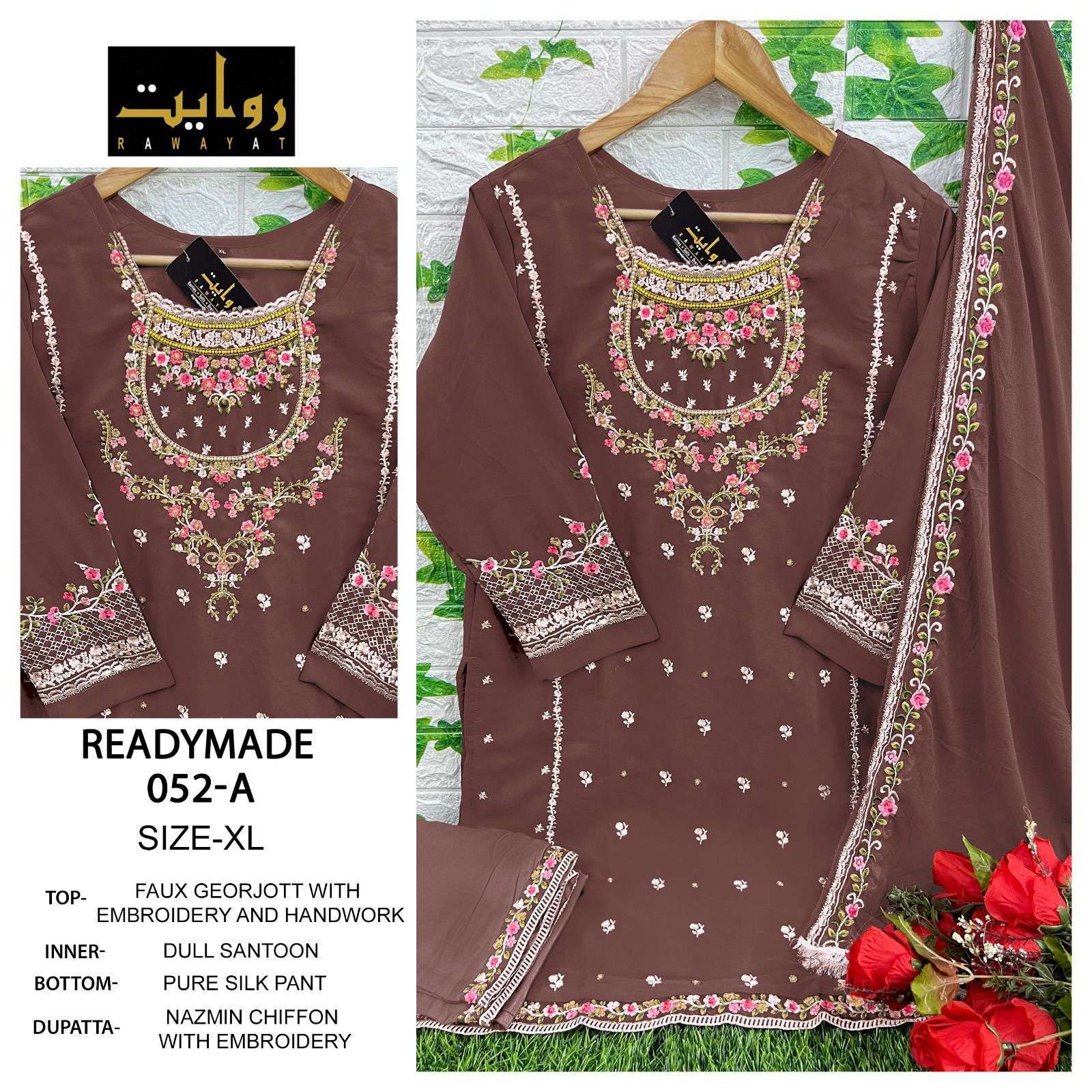 rawayat 052 ab faux georgette readymade suit 