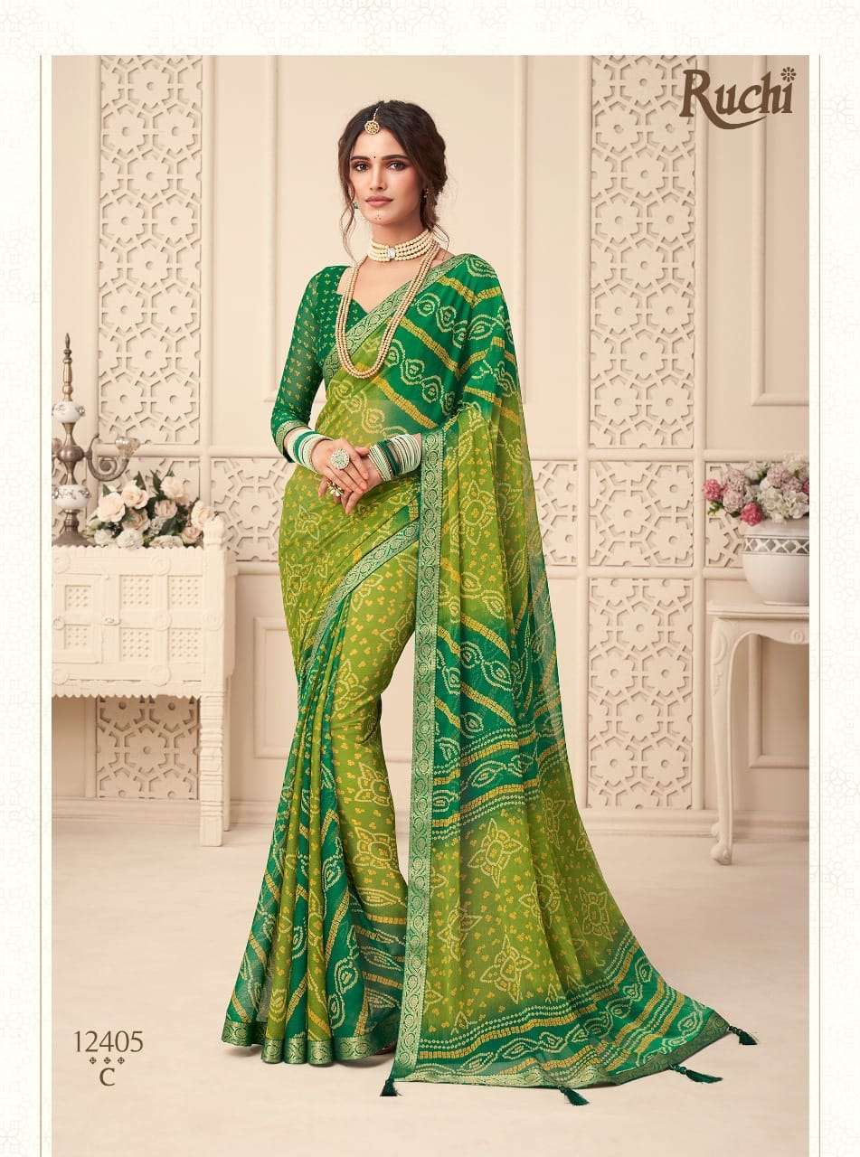 ruchi jalpari vol 2 hits series 12403-12405  Chiffon Saree