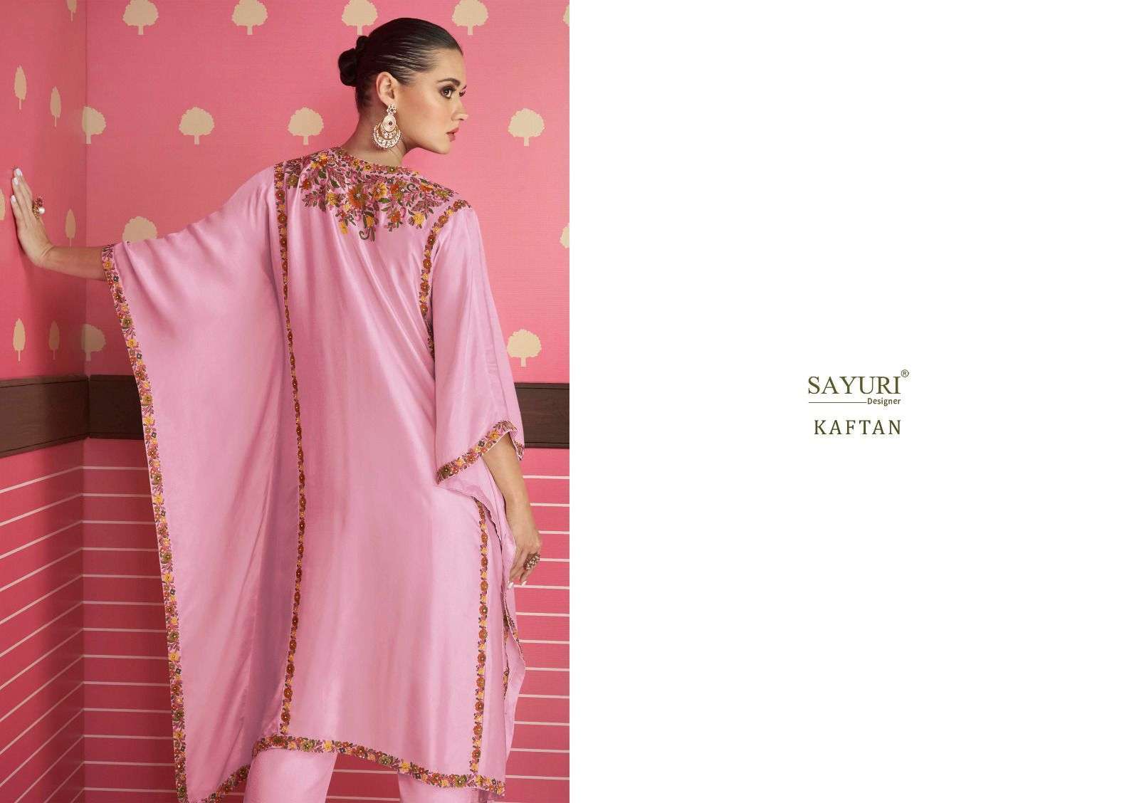 sayuri adonia kaftan series 5215 Silk Satin kurti