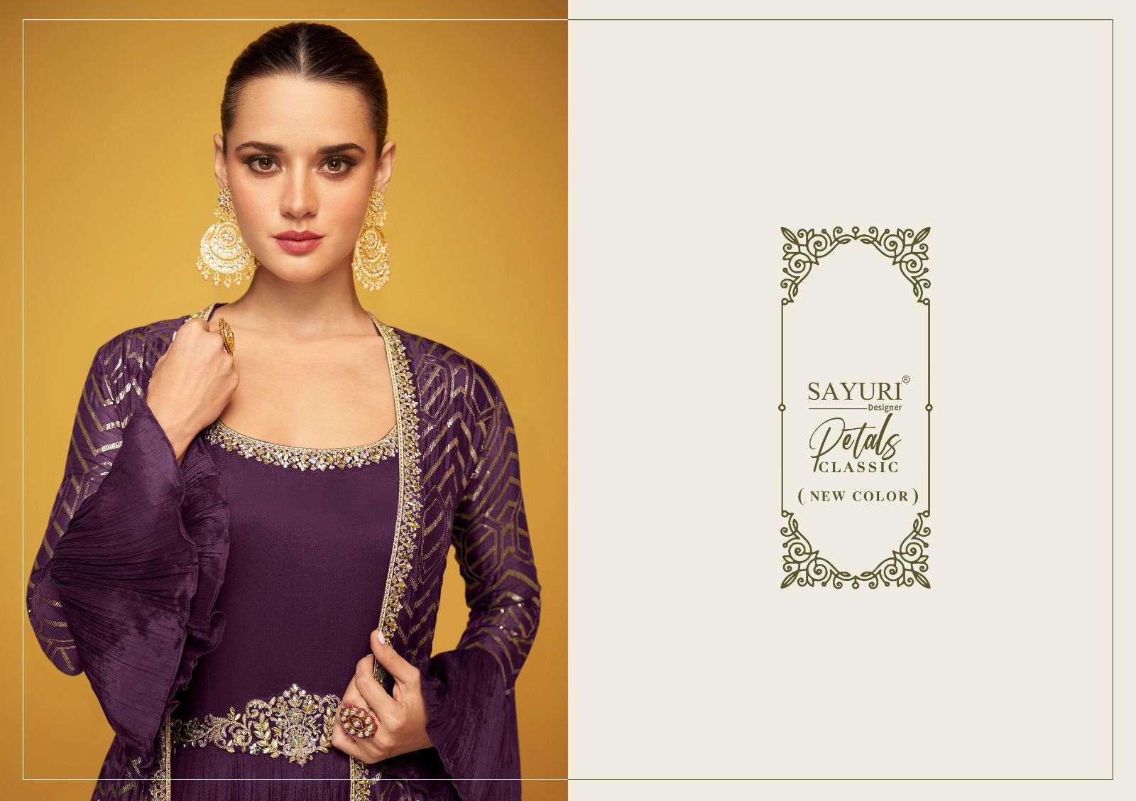 sayuri designer petals series 5212 premium silk suit