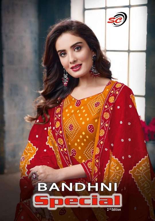 SC Bandhani Special Vol-2 series 2001-2012 Pure Cotton suit