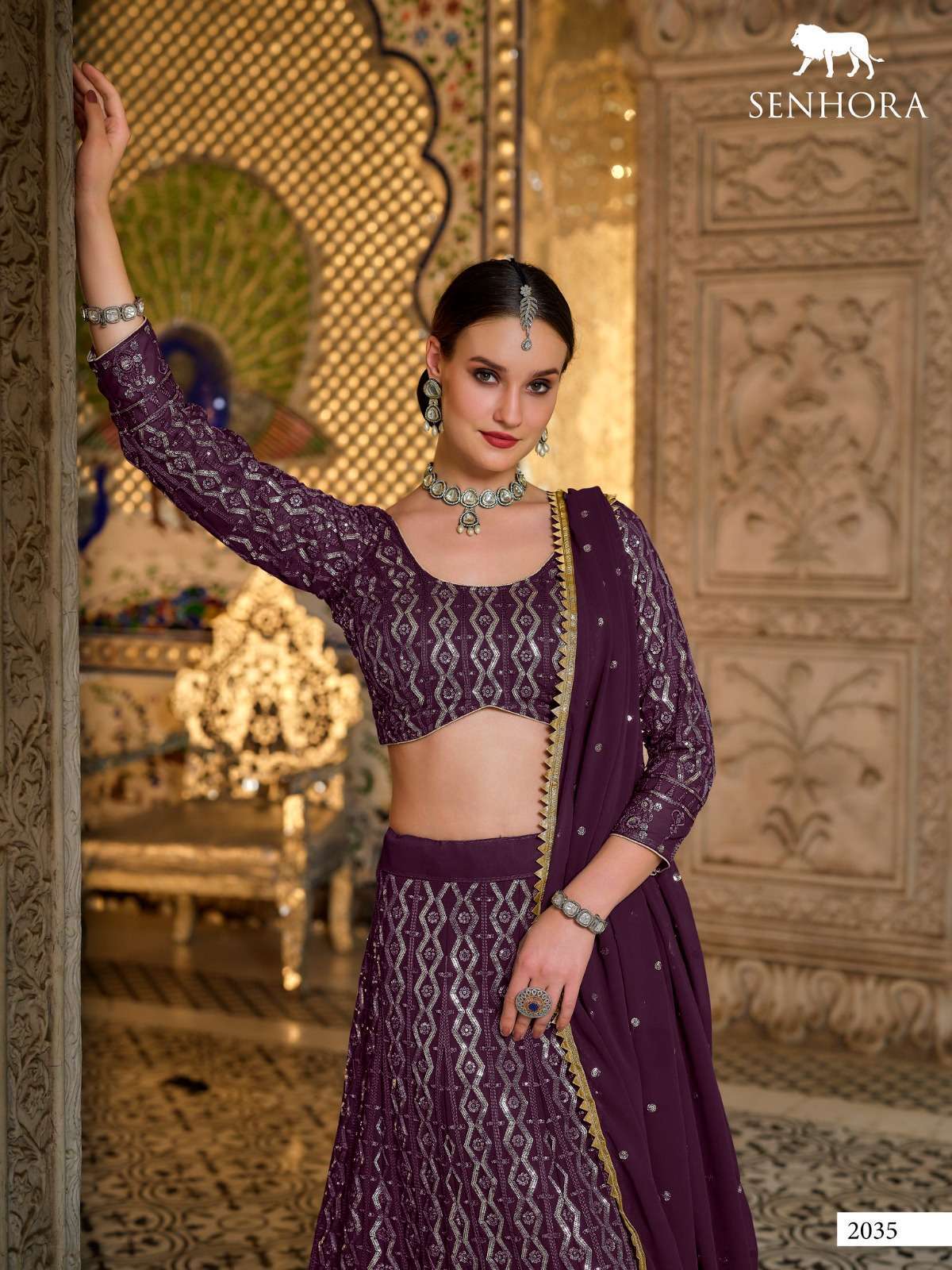 senhora mastana vol 30 series 2034-2036 Pure Georgette lehenga