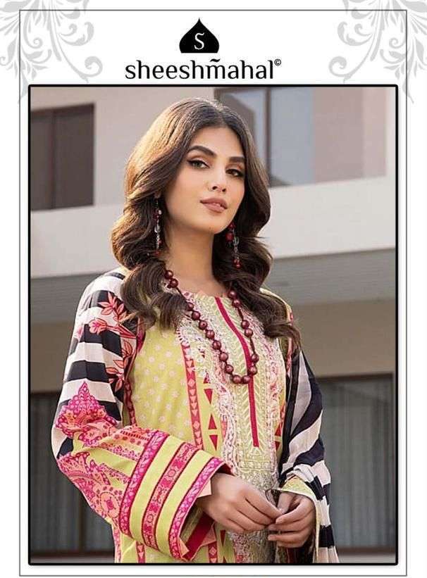 sheeshmahal lawn collection vol 2 series 3159-3162 pure cotton suit 