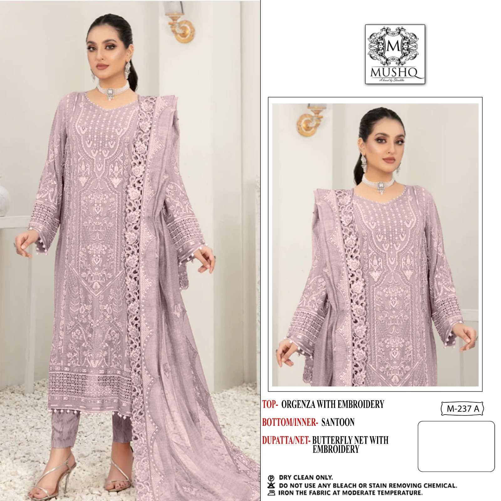shraddha M-237 designer pure organza suit 