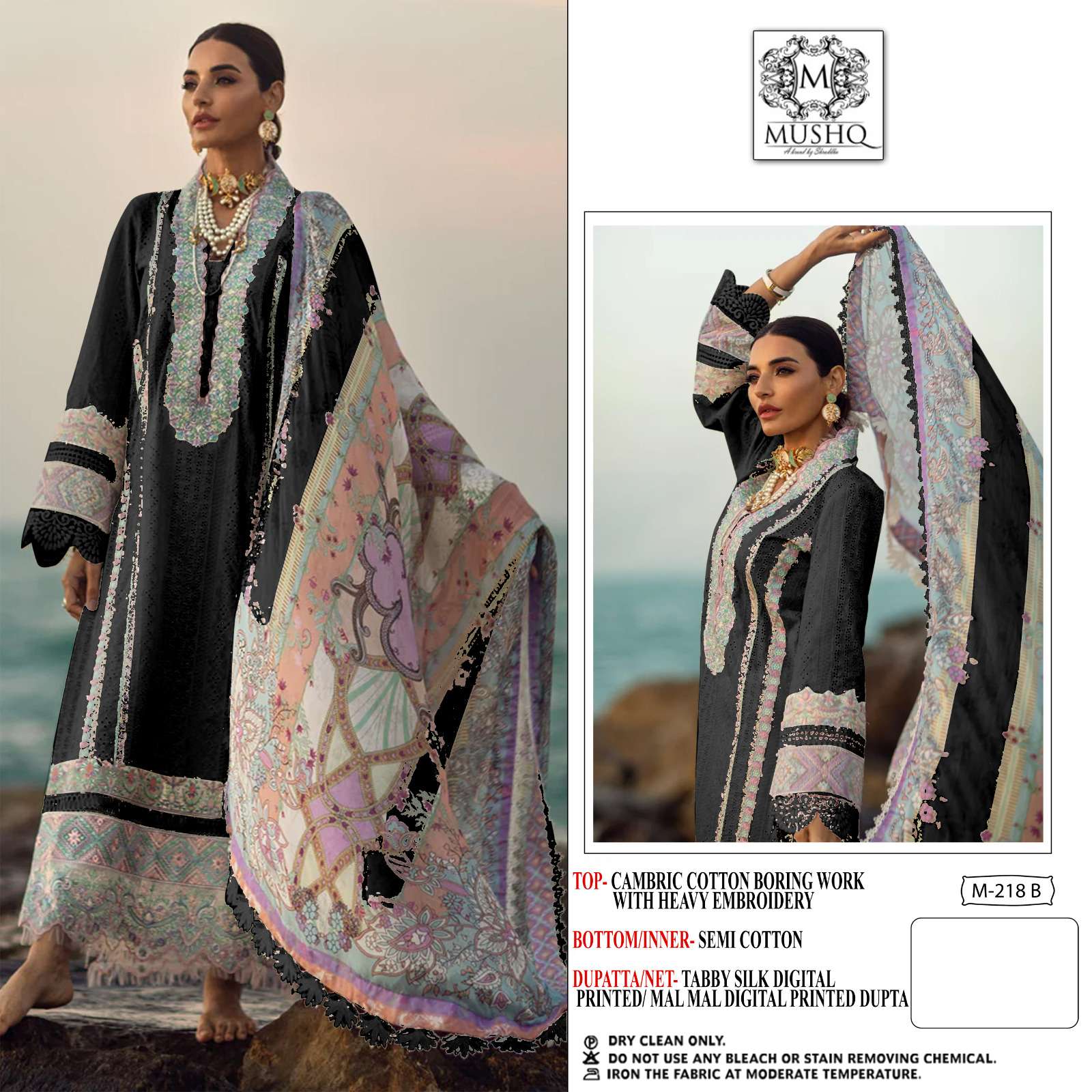 shraddha mushq M-218 designer pure cotton suit 