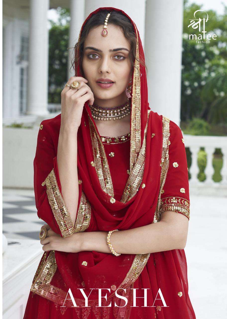 shreematee fashion ayesha series 165 Pure Fox Georgette lehenga