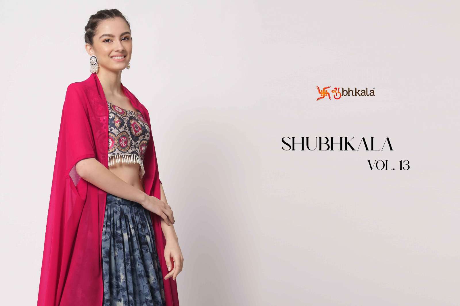 shubhkala vol 13 designer chinon silk lehenga 