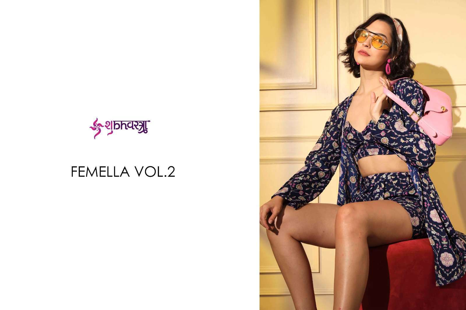shubhvastra femella vol 2 series 5621-5625 crape coord set