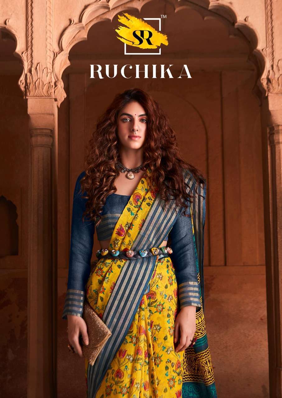 sr saree ruchika series 1001-1010 Linen saree