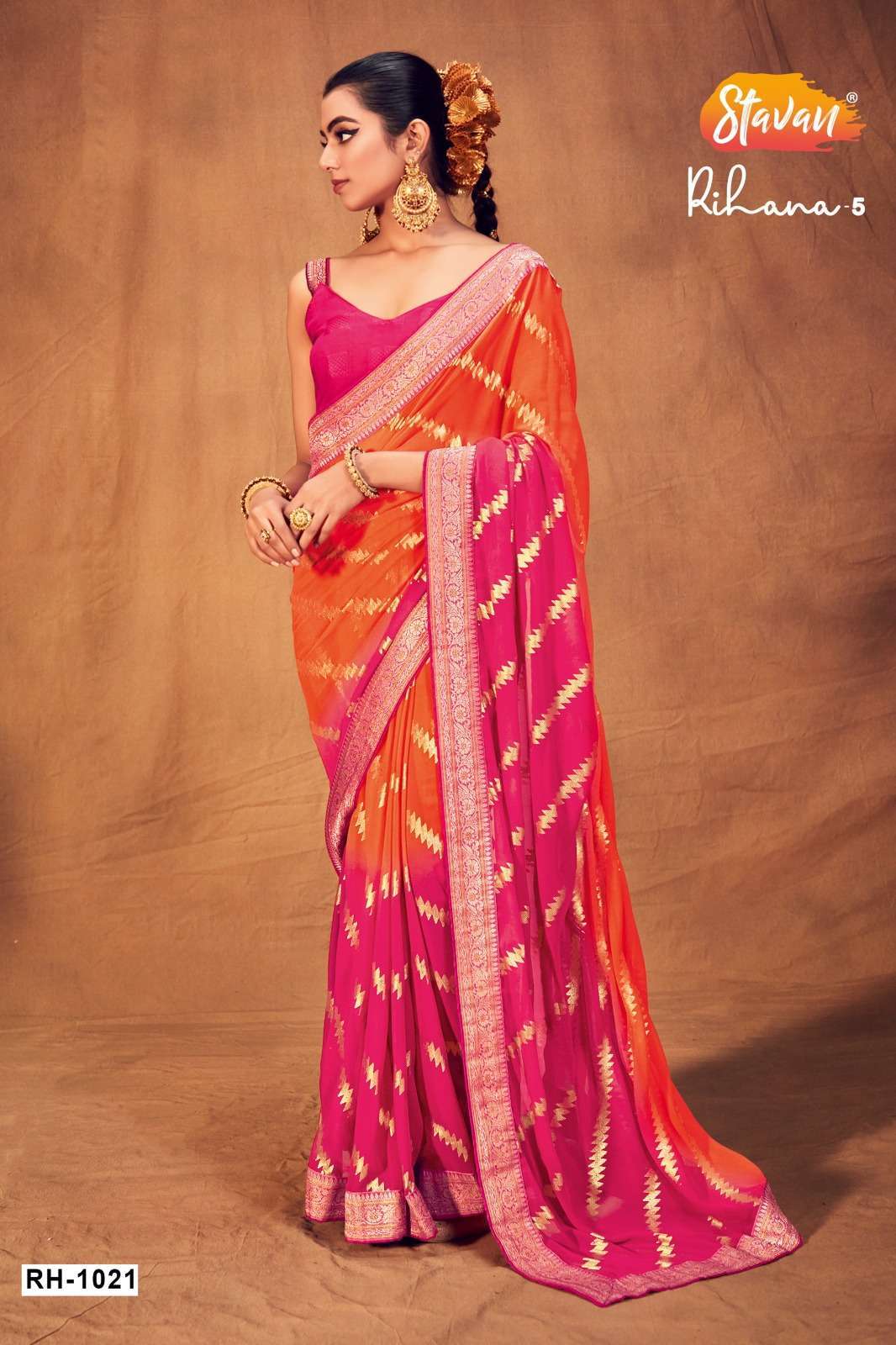 stavan rihaanaa vol 5 series 1021-1025 heavy weightless saree