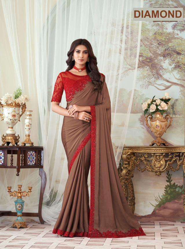 tfh diamond fancy embroidery saree