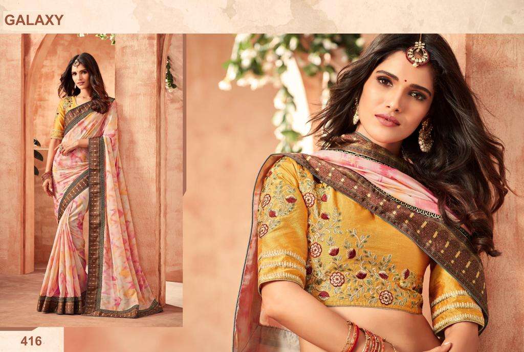 tfh galaxy designer fancy material saree