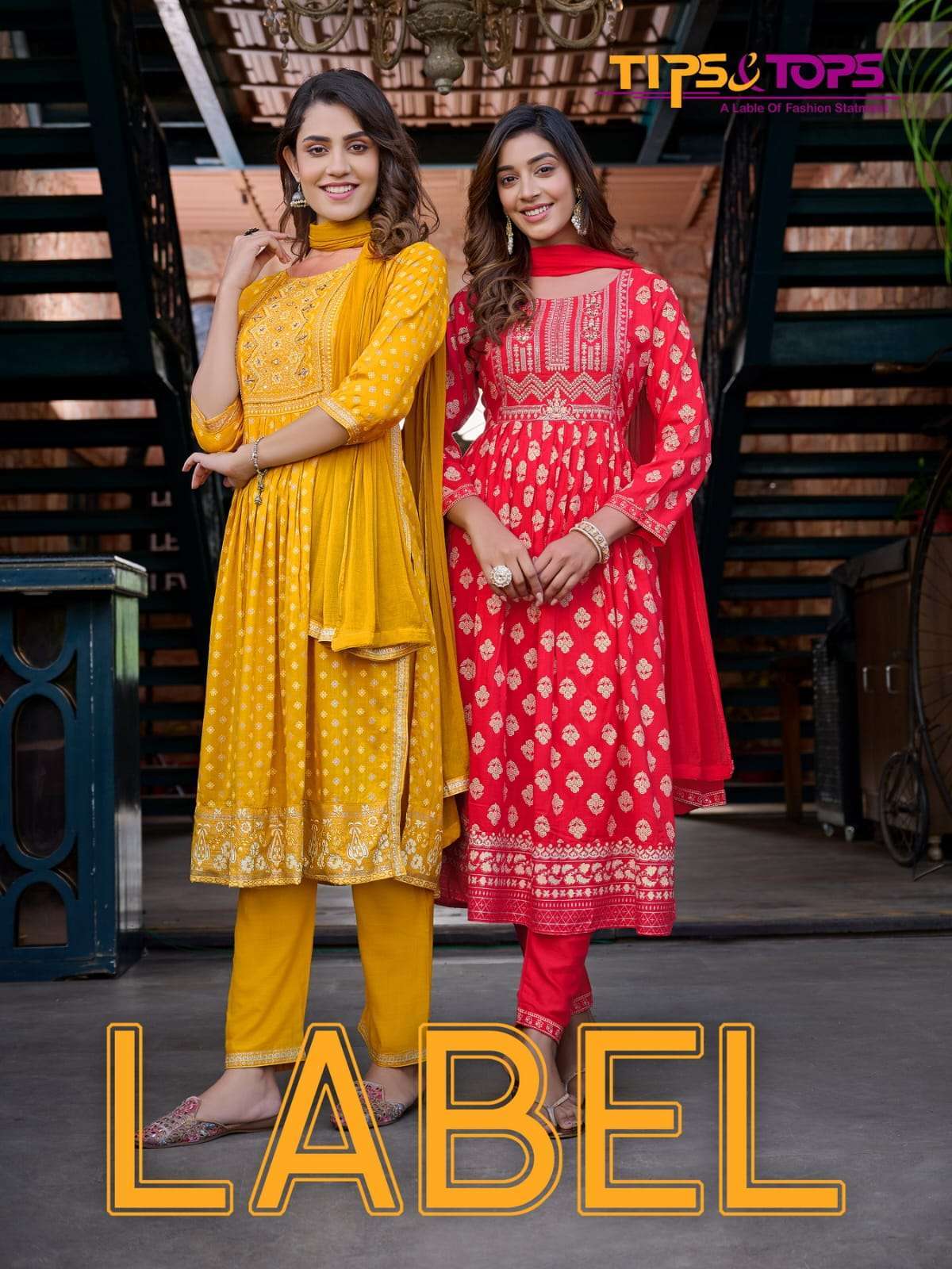 tips & tops label series 101-106 Reyon slub 14kg Print suit