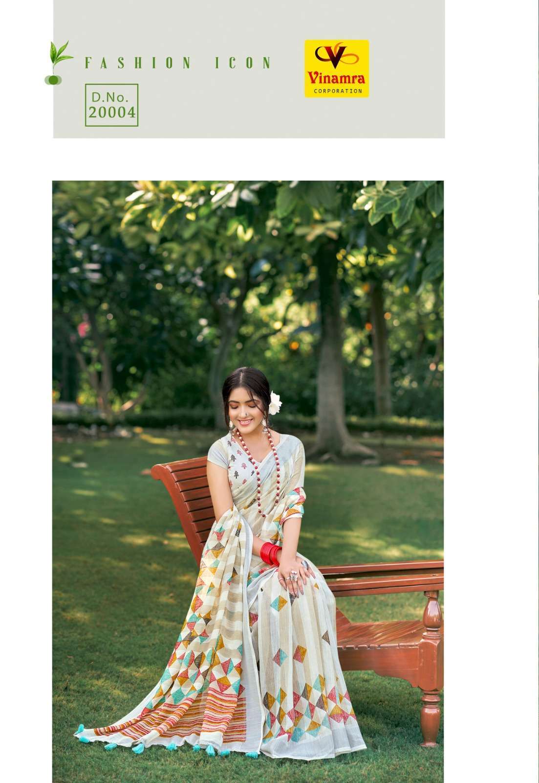 vinamra white & white part 01 series 20001-20008 lilen patta saree