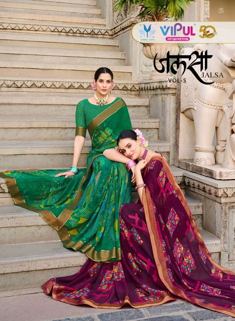 vipul fashion jalsa vol 5 series 66708-66719 Georgette saree