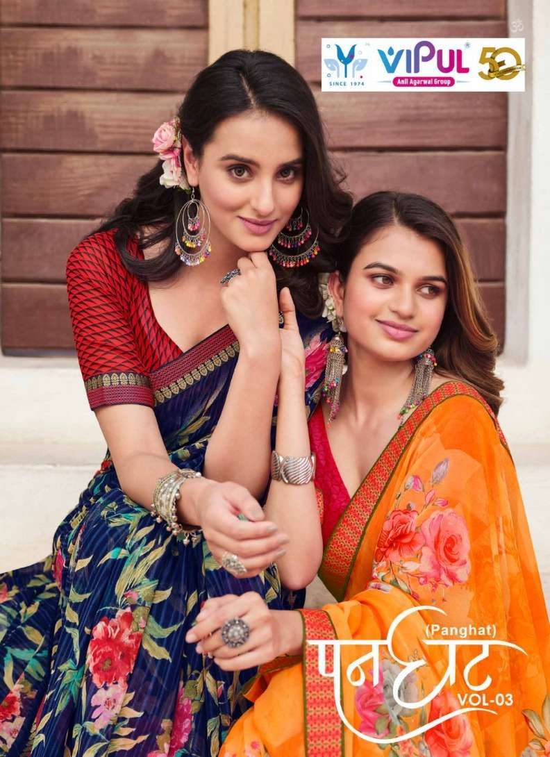 vipul fashion panghat vol 3 series 65700-65711 Georgette saree