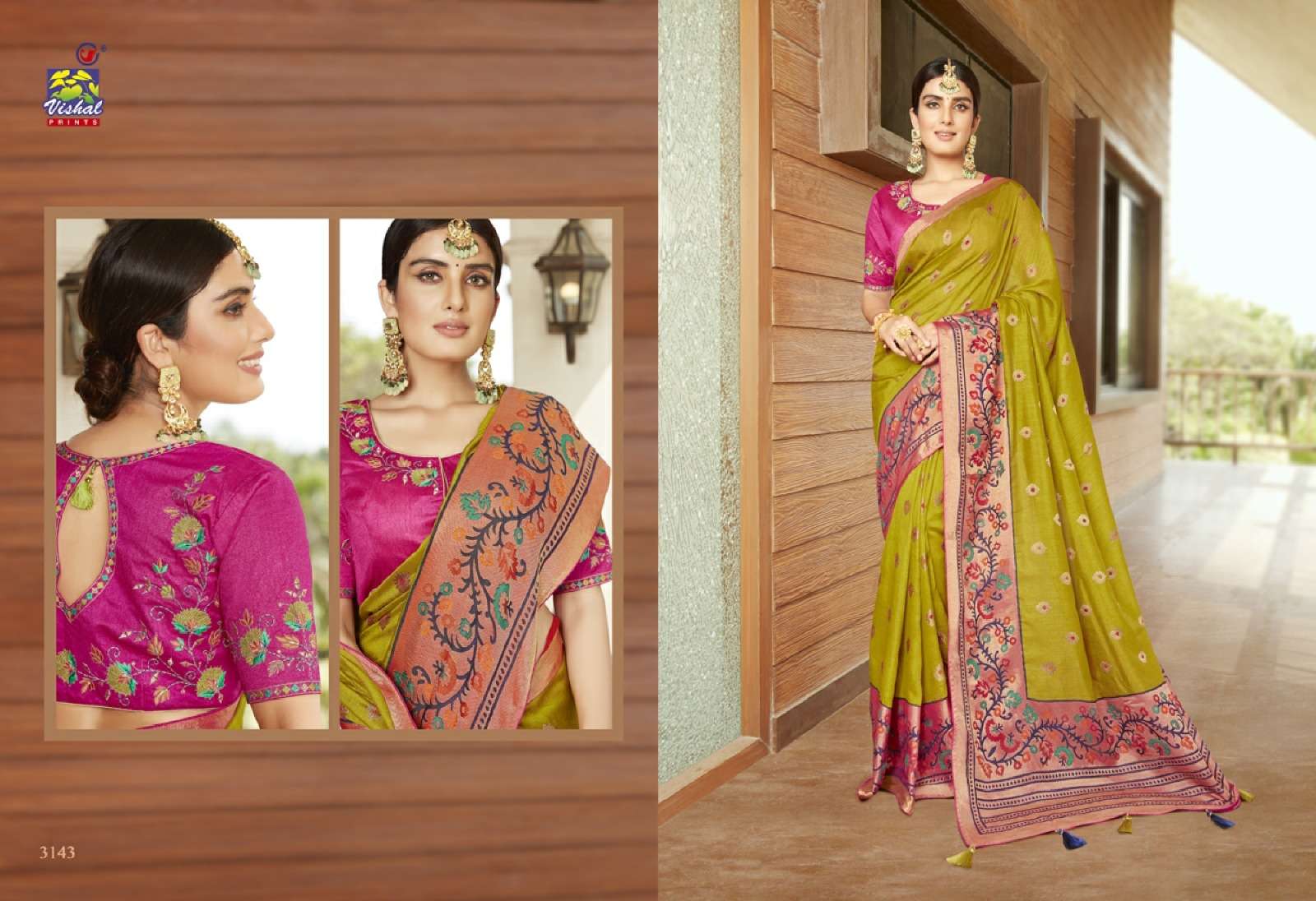 vishal designer fancy material saree