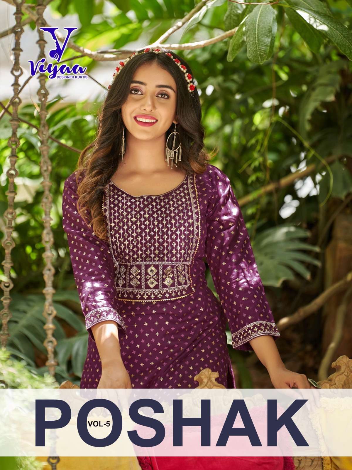 viyaa poshak vol 5 series 5001-5008 Pure 14 Kg Rayon kurti