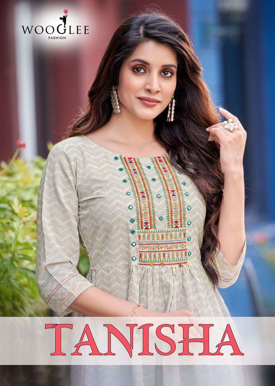 wooglee tanisha series 1009-1014 Rayon Print Naira Cut kurti