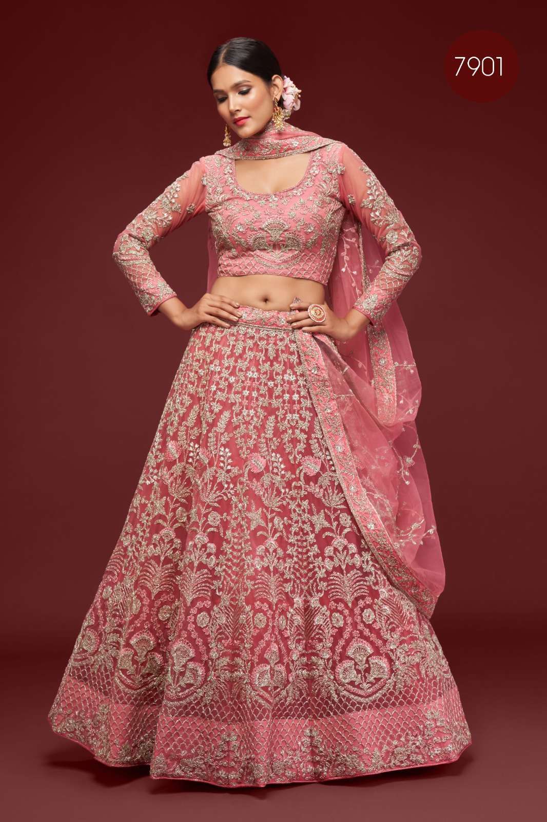 zeel 7901 Net Dori & Zari Embroidery Work Lehenga 