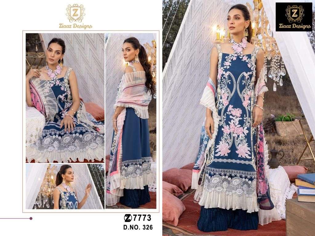 ziaaz designs 326 designer rayon suit 