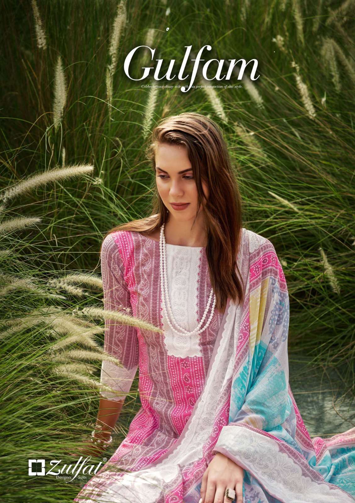 zulfat gulfam series 512001-512008 pure cotton suit 