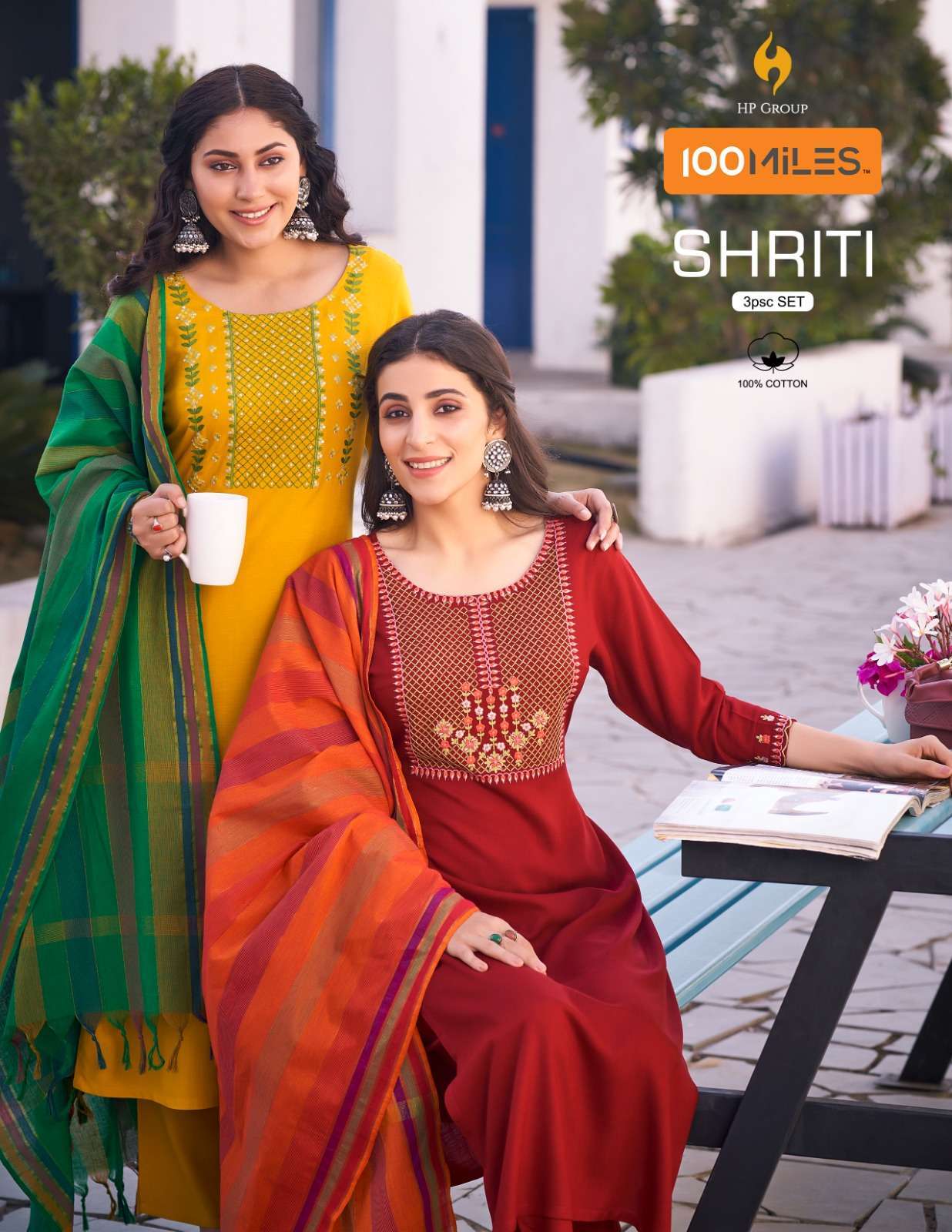 100 miles shriti series 01-04  Pure cotton slub readymade suit