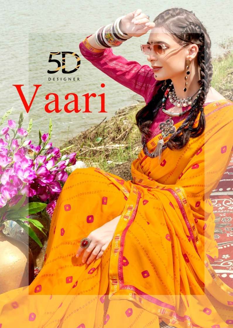 5d designer vaari series 4391-4398 diamond georgette saree