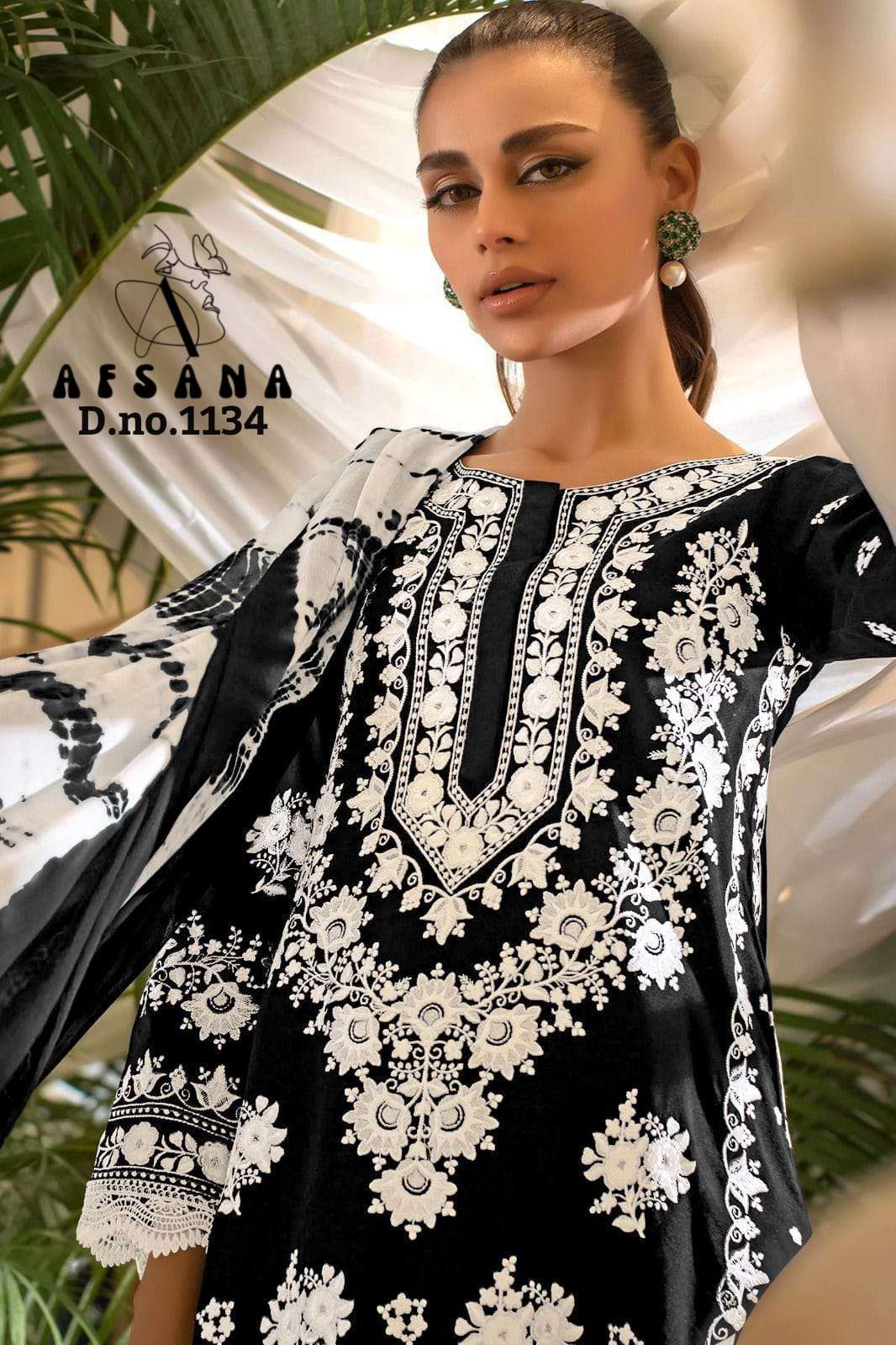 afsana 1134 Georgotte Tunic With Stylish Lucknowi 