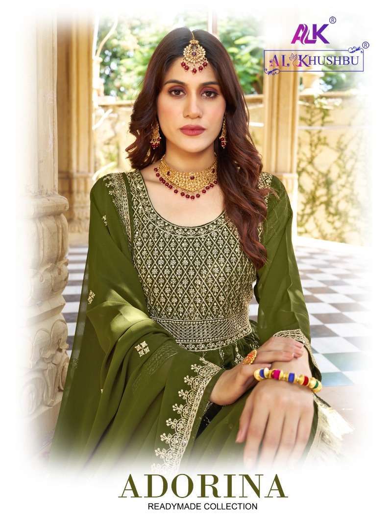 al khushbu adorina series 100018-10021 georgette embroidered suit 