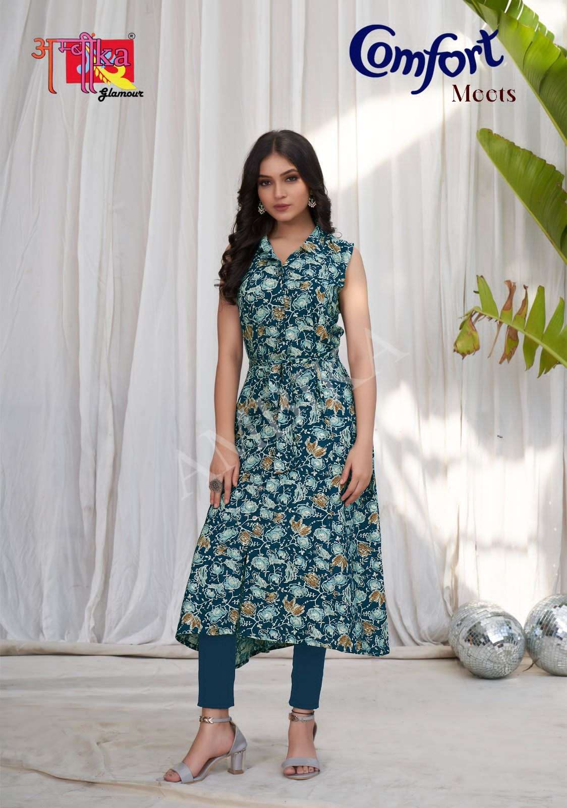 ambika kurtis comfort meets rayon printed kurti 