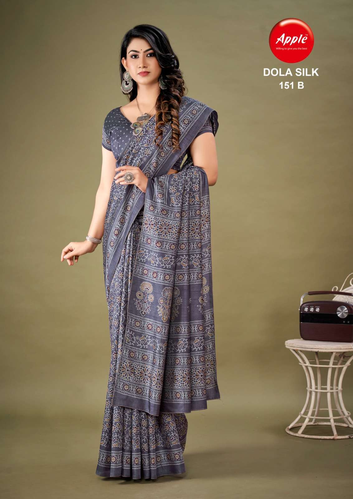 apple saree dola silk series 149-151 dola silk saree