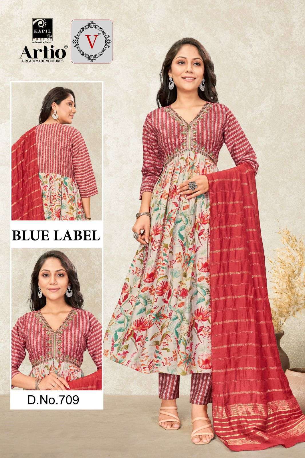 artio blue label series 701-714 modal print suit 
