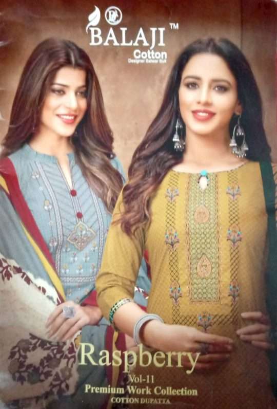 Balaji Rasberry Vol-11 series 1101-1112 Pure Cotton suit