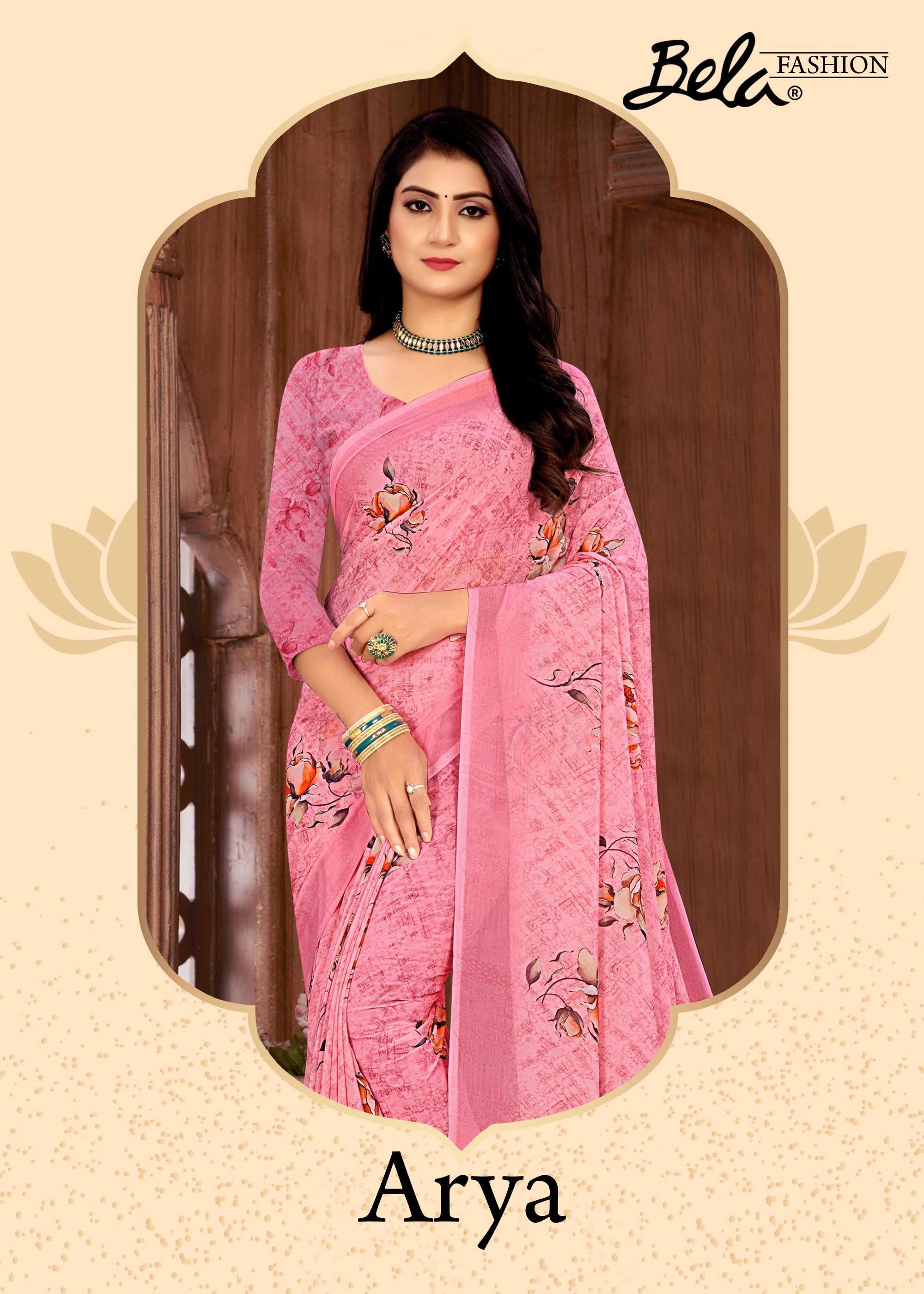 bela fashion arya series 1962-1970 weightless printed saree
