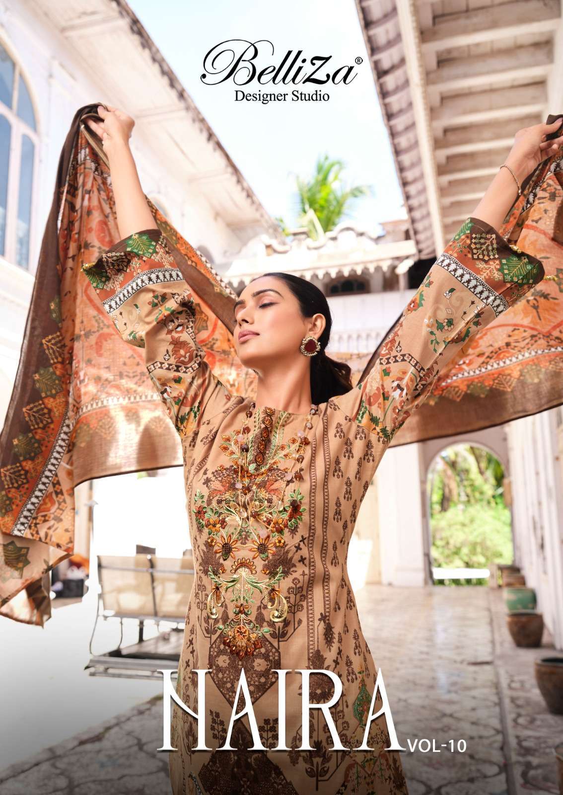 belliza naira vol 10 series 796001-796010 Pure Cotton Digital Prints suit