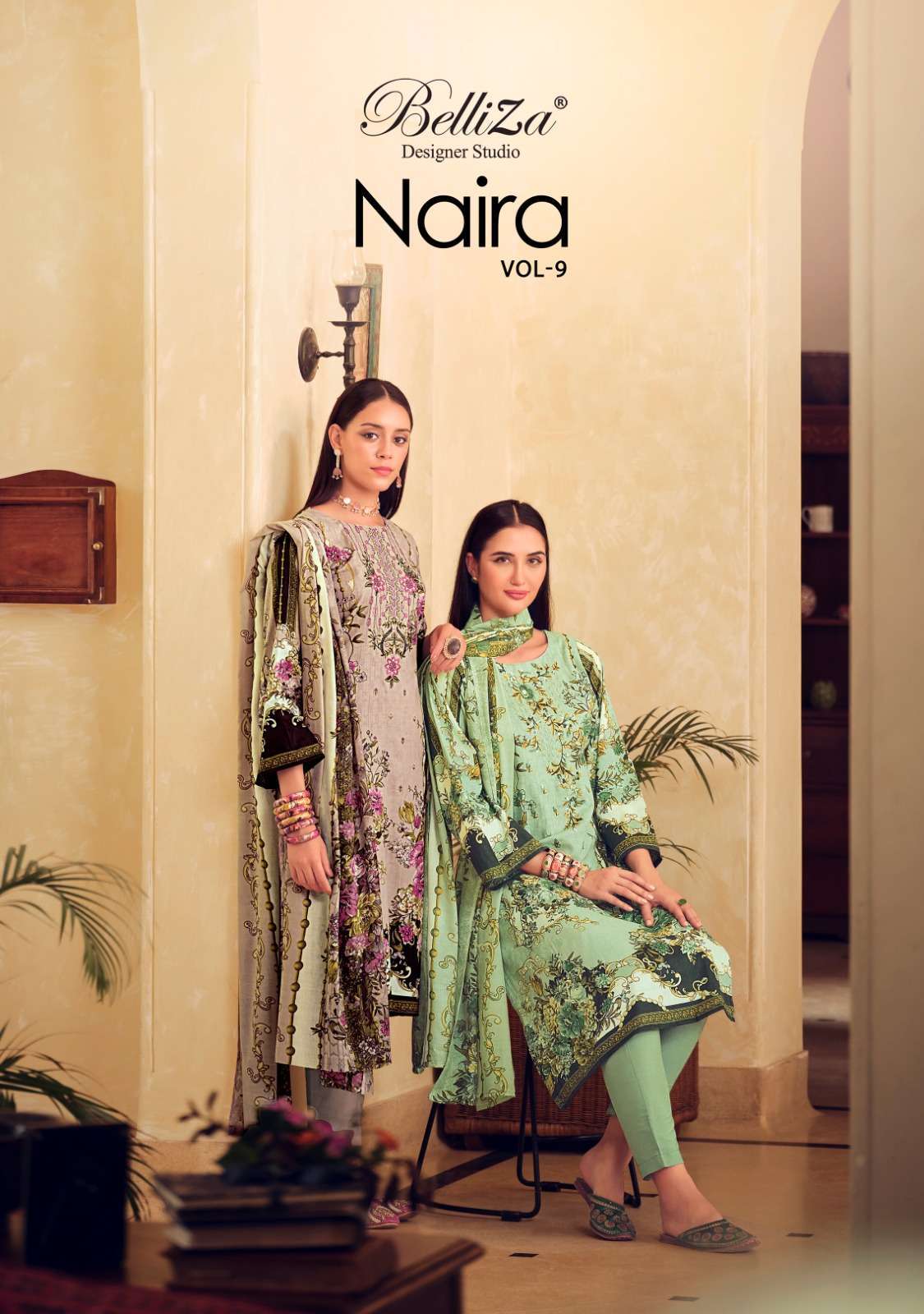 belliza naira vol 9 series 797001-797008 Pure Cotton suit